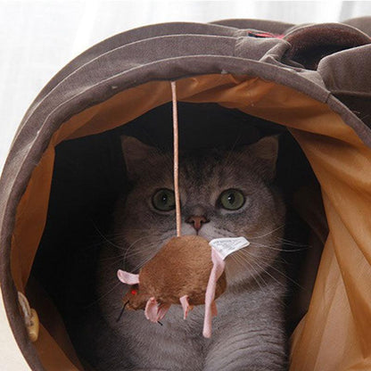 Fluffy Cat Tunnel Cat Bed All-in-One 2 Colors