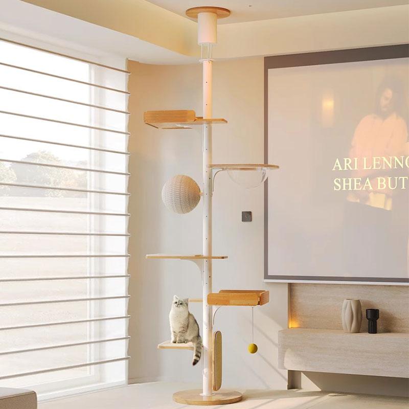 Iron Art Floor to Ceiling Cat Climbing Tree