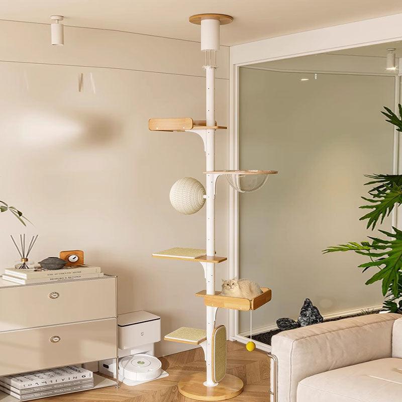 Iron Art Floor to Ceiling Cat Climbing Tree