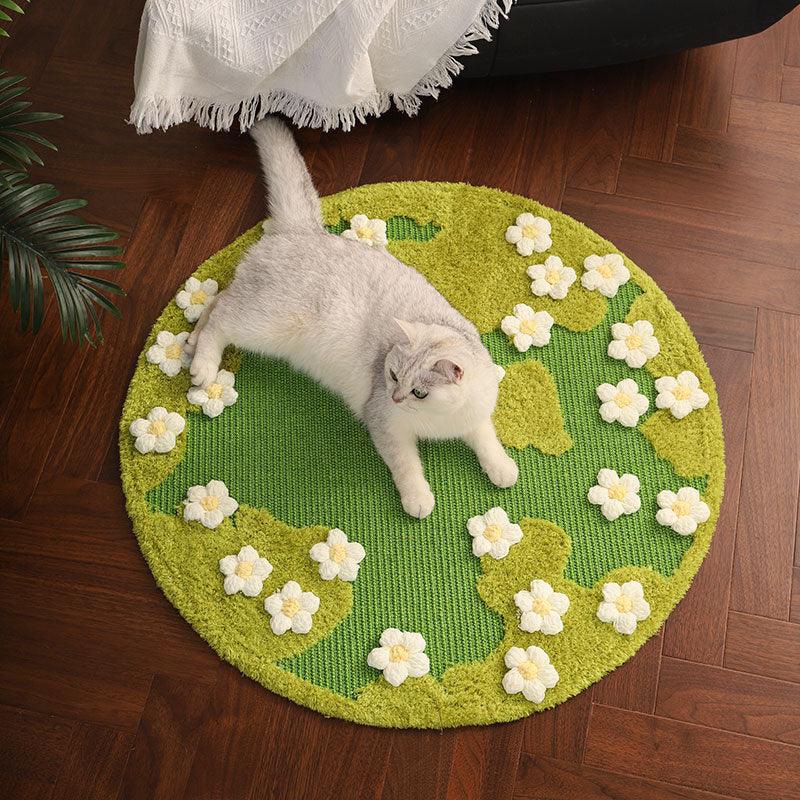 JCAT Blooming Garden Cat Scratch Mat Furniture