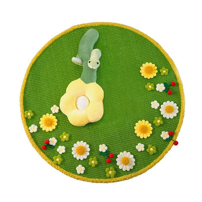 JCAT Blooming Garden Cat Scratch Mat Furniture