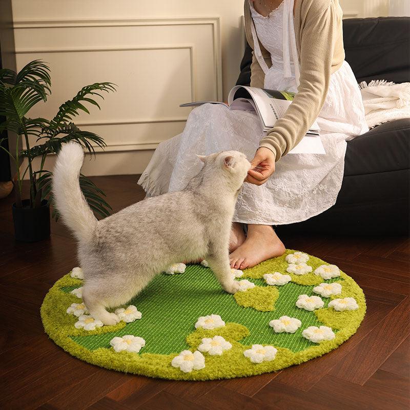 JCAT Blooming Garden Cat Scratch Mat Furniture