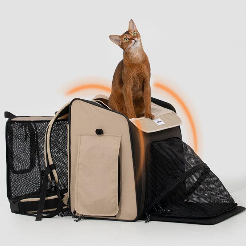 Large Expandable Cat Carrier Pet Backpack