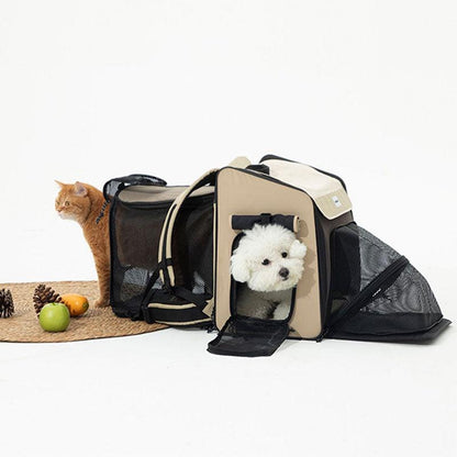Large Expandable Cat Carrier Pet Backpack