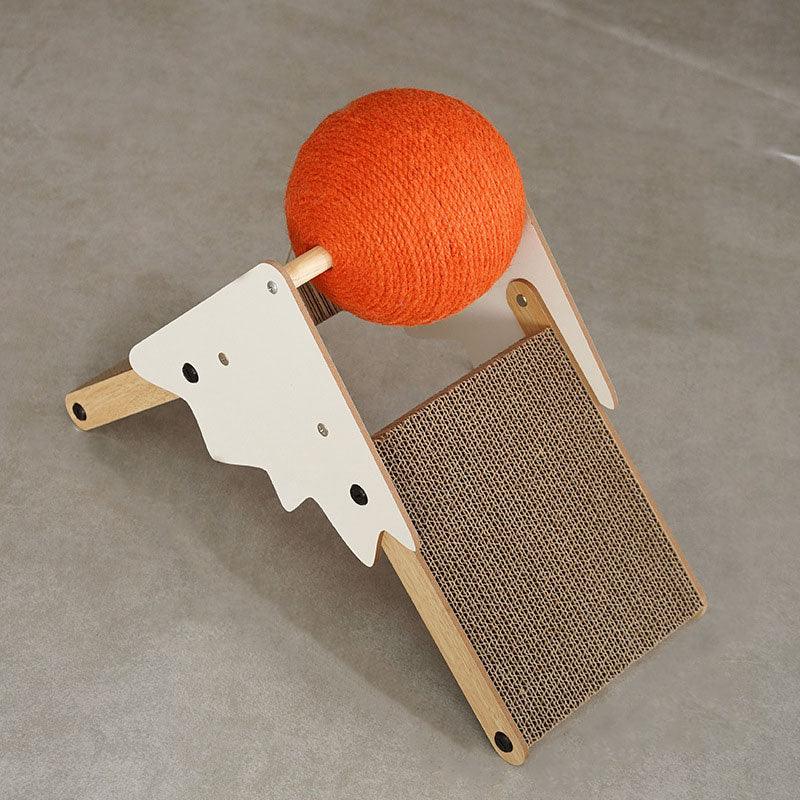 Snowy Mountain Cat Toy Scratching Ball Board