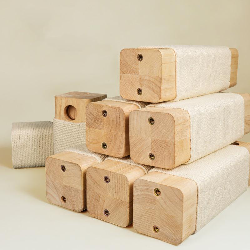 Solid Wood Floor to Ceiling Cat Climbing Tree