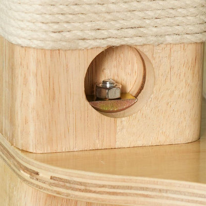 Solid Wood Floor to Ceiling Cat Climbing Tree