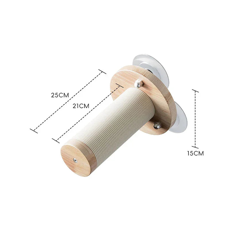 Solid Wood Suction Cup Cat Wall Shelves