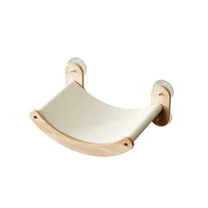 Solid Wood Suction Cup Cat Wall Shelves