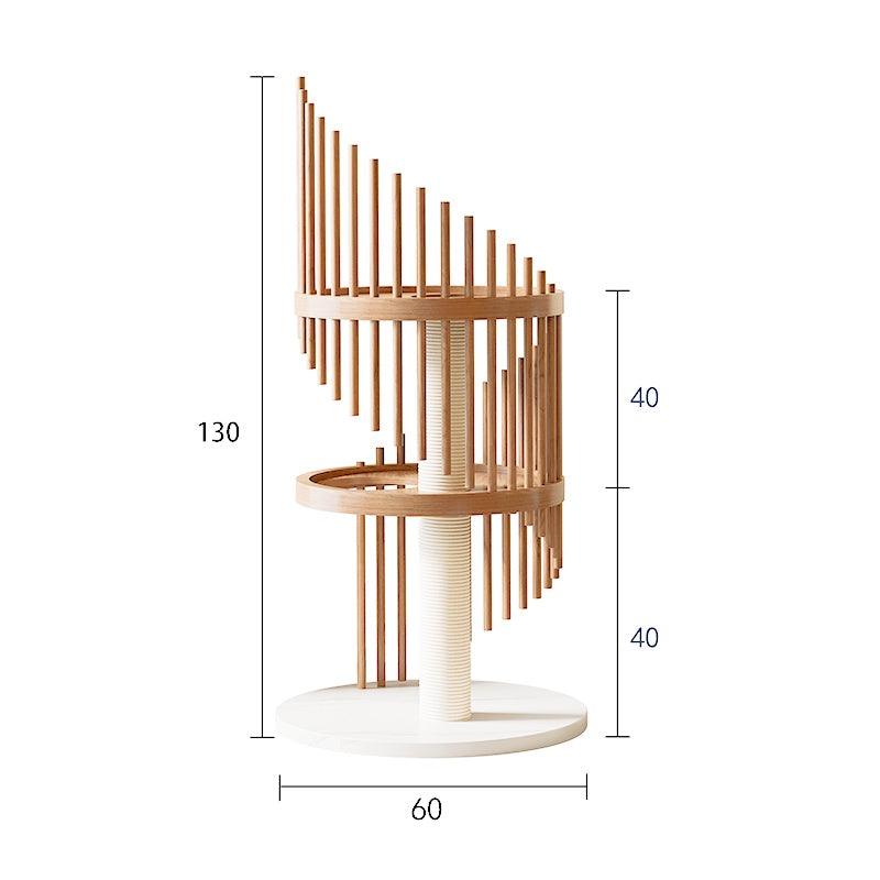 Spiral Art Solid Wood Cat Climbing Frame Tree