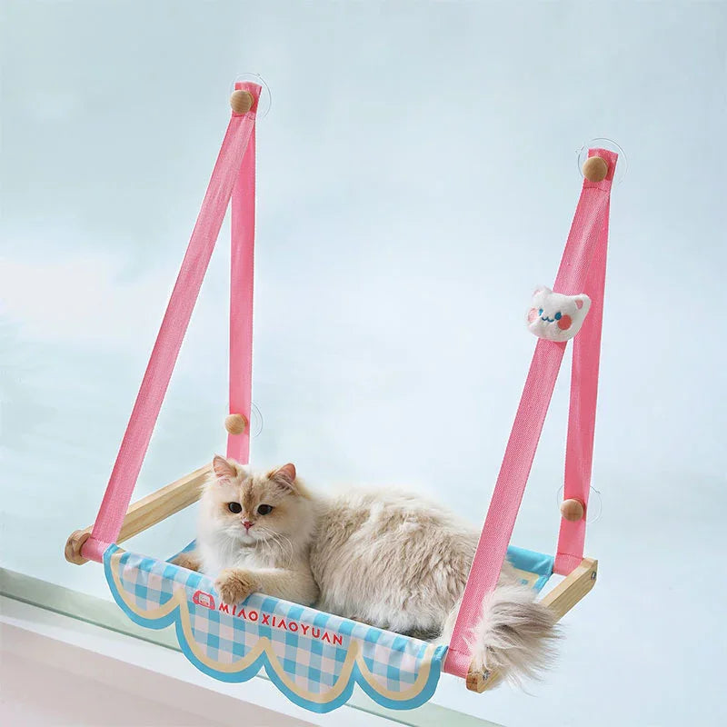 Sun-Loving Cat’s Window Wall Hammock