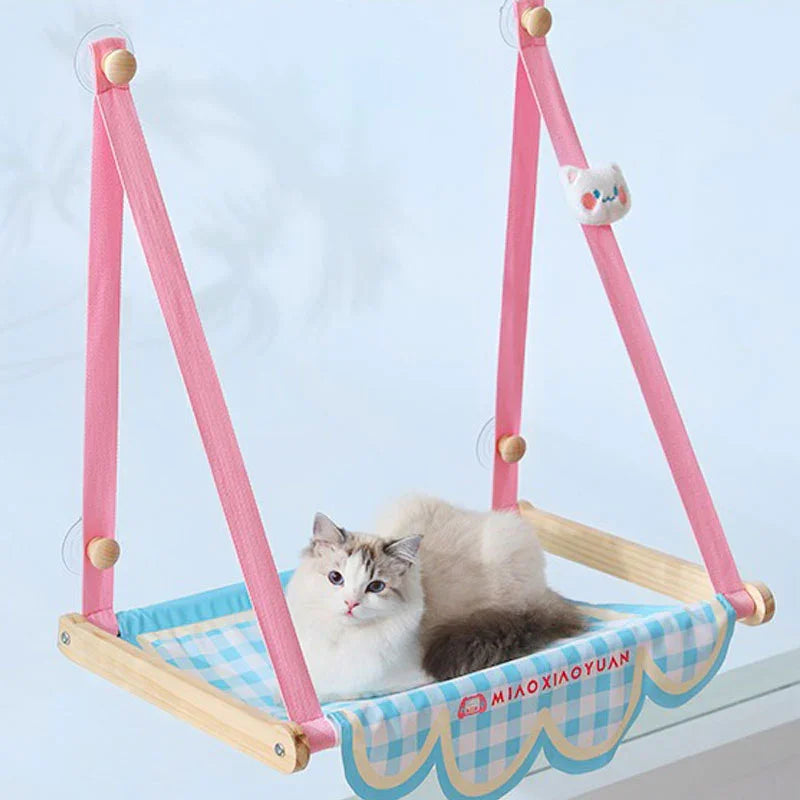 Sun-Loving Cat’s Window Wall Hammock