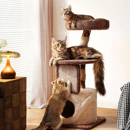 Treehouse Cat Tree for Multiple Cats Climbing Condo